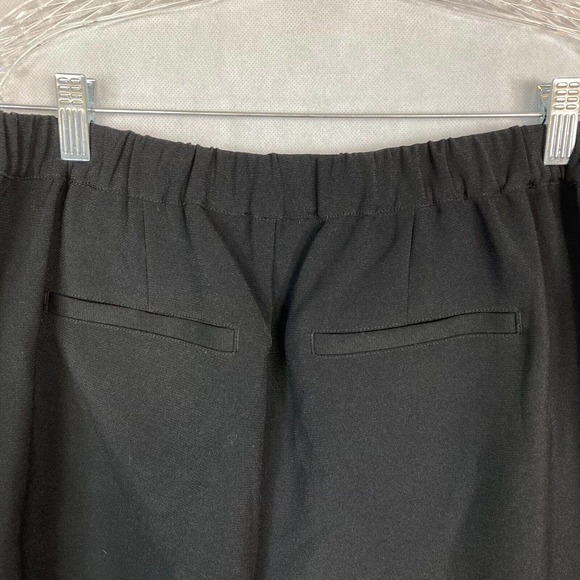 H By Halston Pants Womens Sz‎ 14 Black Cropped Capri Wide Leg Dress Stretch - Picture 4 of 11